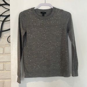 JCREW merino wool gray sweater Sz XS
